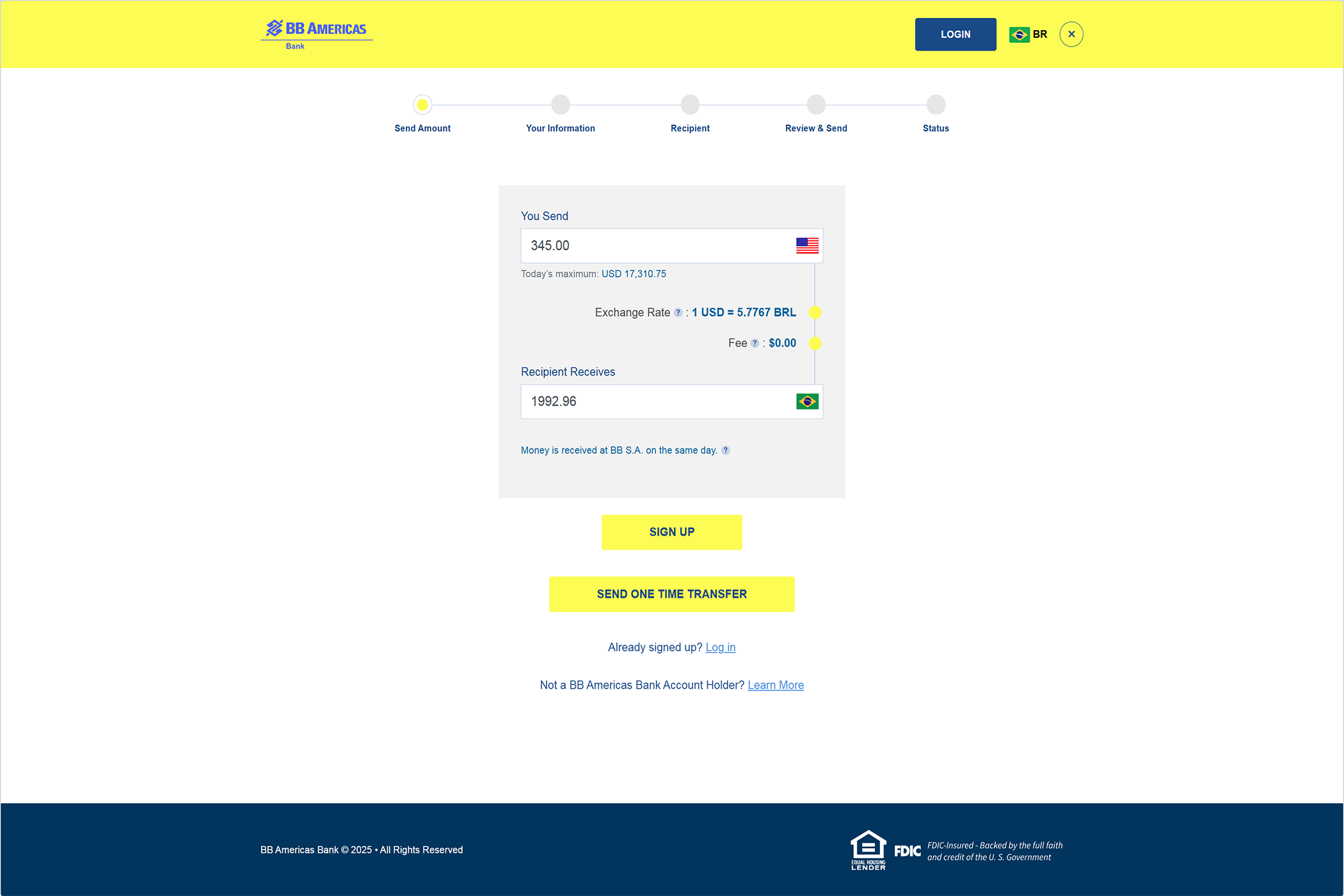 Cross-border web banking application